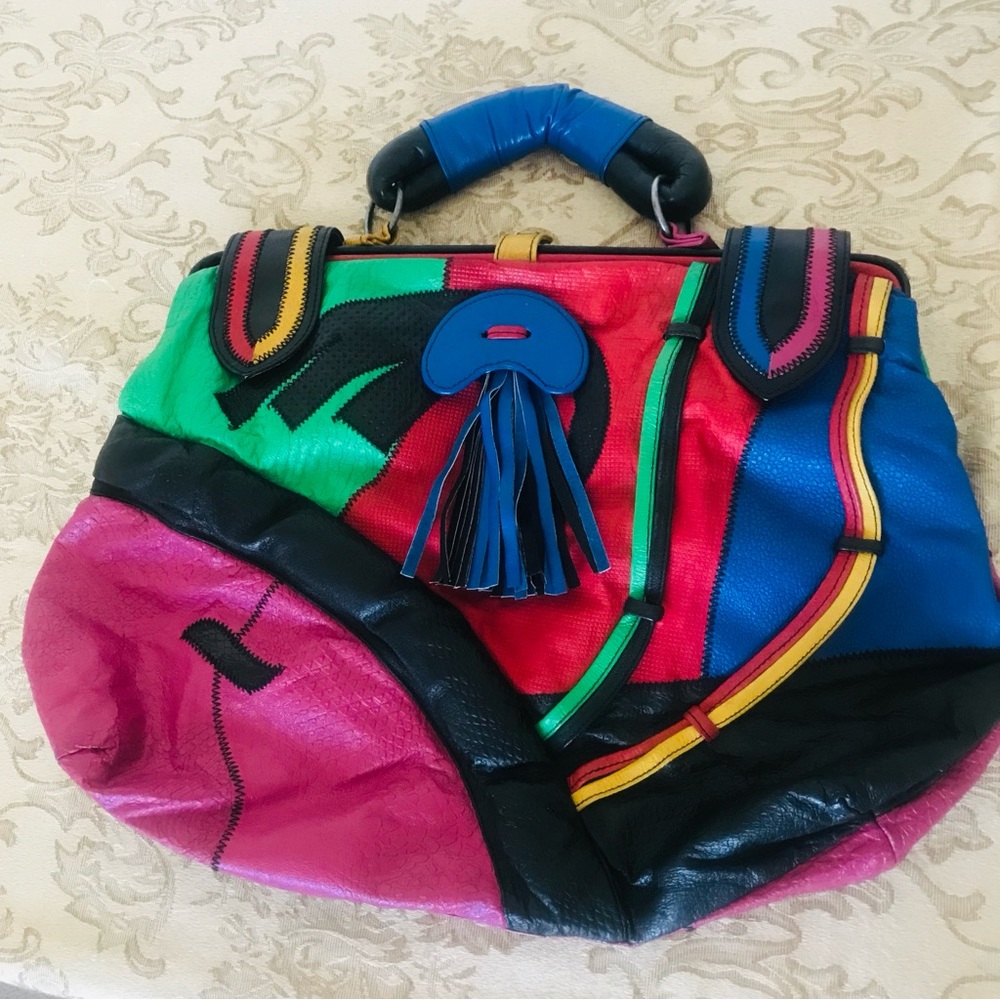 Vintage Colorful Patchwork Women's Bag